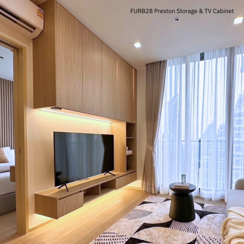 Built-In Furniture and Interior Packages 7 FURB28 Preston Storage TV Cabinet 03