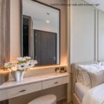 โต๊ะเครื่องแป้งพร้อมไฟซ่อน ไม่รวมกระจก