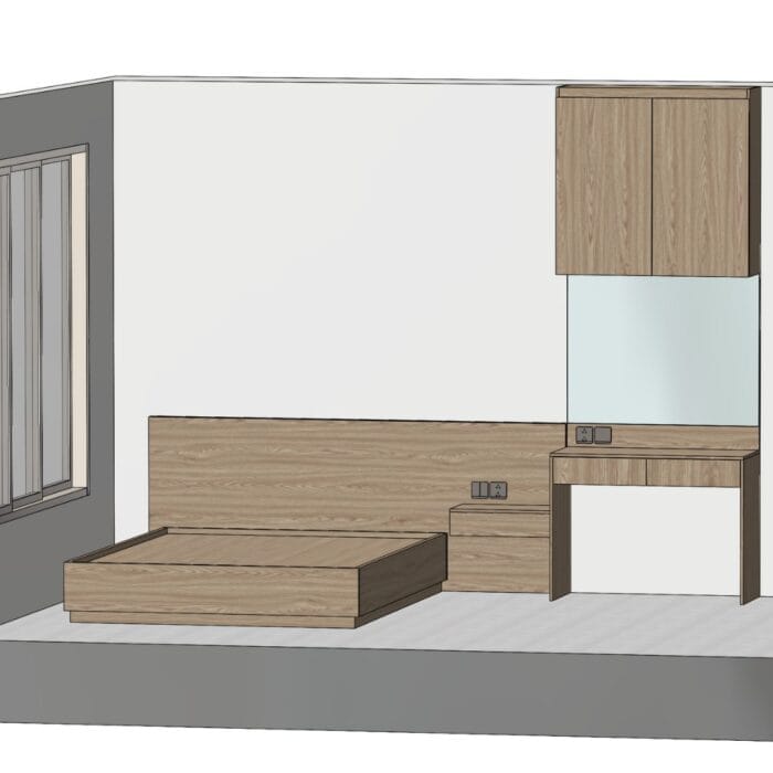 Preston เซ็ตตู้เก็บของและโต๊ะเครื่องแป้ง Bedroom 2 - Image 5