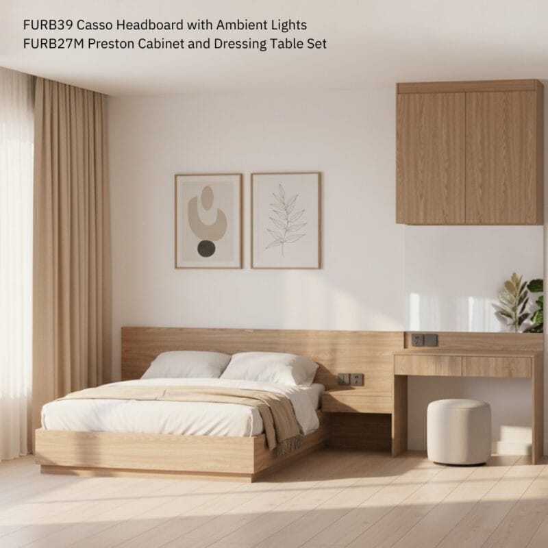 FURB39 Casso Headboard bedroom mood tone