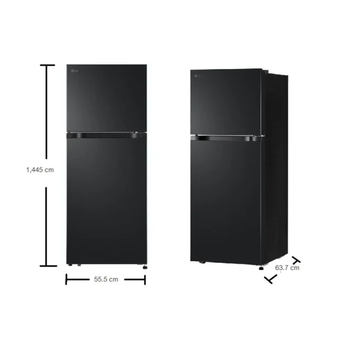 LG ตู้เย็น 2 ประตู 7.7 คิว สีดำ - Image 4