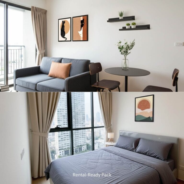 แพ็คเกจตกแต่งคอนโดปล่อยเช่า 2 Rental-Ready Pack
