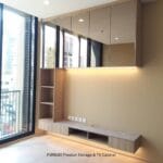 Preston ตู้เก็บของและวางทีวี (บานกระจก, ท้อปหินอ่อน) - Image 2